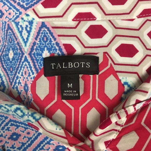 Talbots Patterned Blouse (Size: M) - Picture 4 of 5